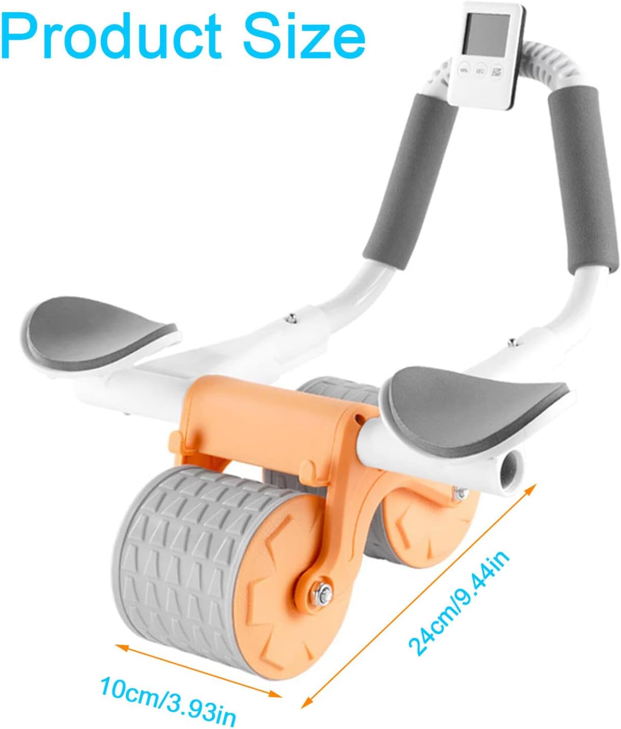 FitWell Ultimate Core Master Ab Roller with Knee Mat &Timer, Automatic Rebound Abdominal Wheel 1 Year Warranty