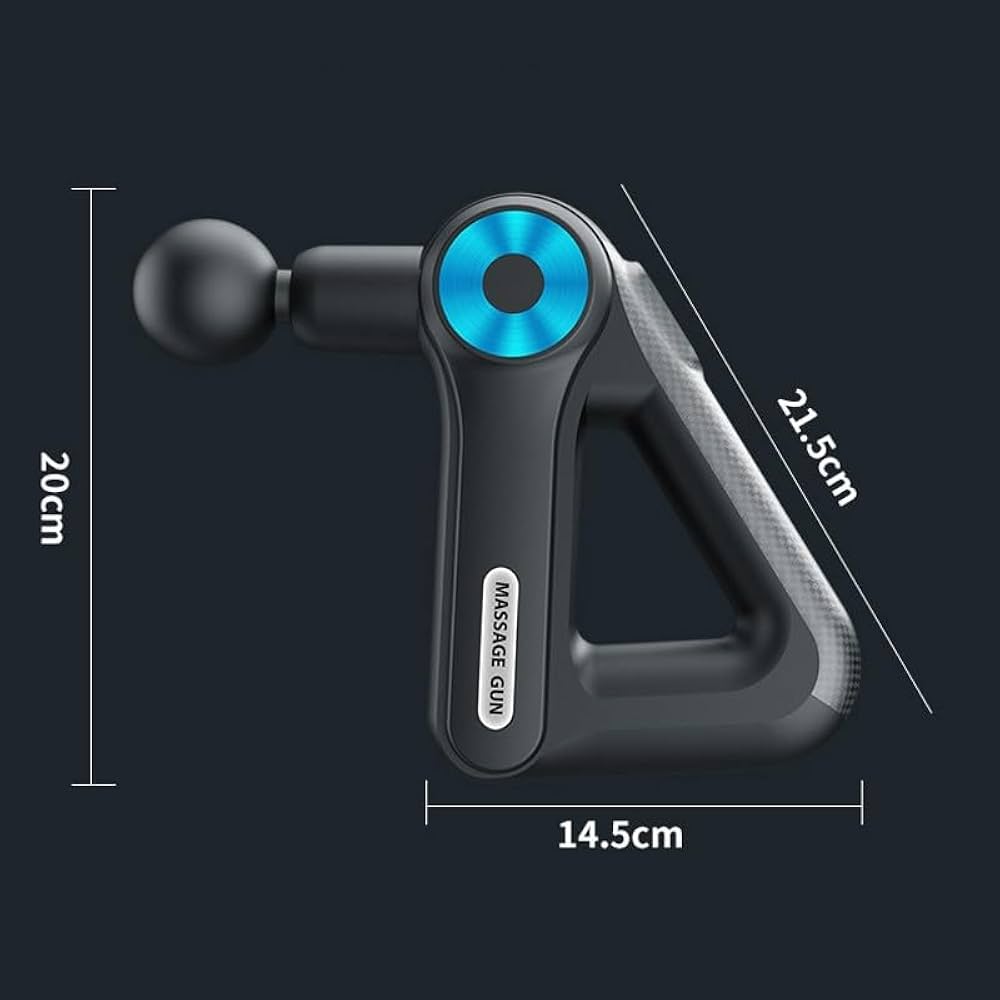 FitWell Deep Tissue Massage Gun – 9 Heads, Powerful Percussion Therapy for Muscle Recovery & Pain Relief 1 Year Warranty