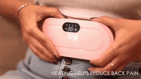 FItWell Portable Cordless Menstrual Heating Pad, Electric Heating Pads 5s Fast Heating for Cramps/Back/Belly Pain Relief with 3 Heat Levels and 3 Massage Modes, Period Cramp Heating Belt for Women & Girls