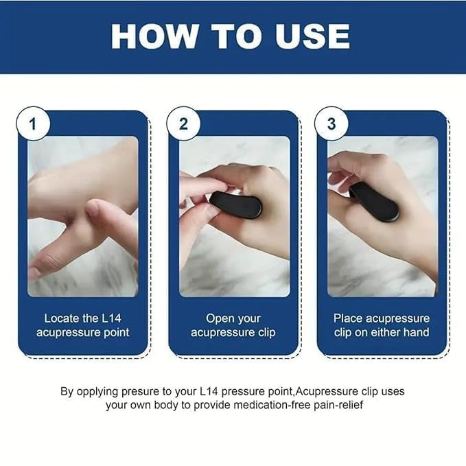 FitWell Acupressure Clip for Diabetics, Sugar Control Acupressure Clip, Sugar Clip for Hand, Li4 Acupressure Point Clip (Pack of 2)