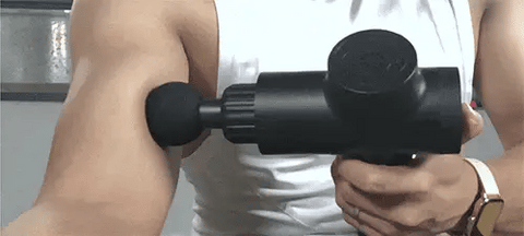 FitWell Massage Gun Deep Tissue for Pain Relief with 4 Massage Heads & 6 Speeds, Electric Body Massager for Any Pain Relief, Best Gifts for Dad and Mom 1 Year Warranty